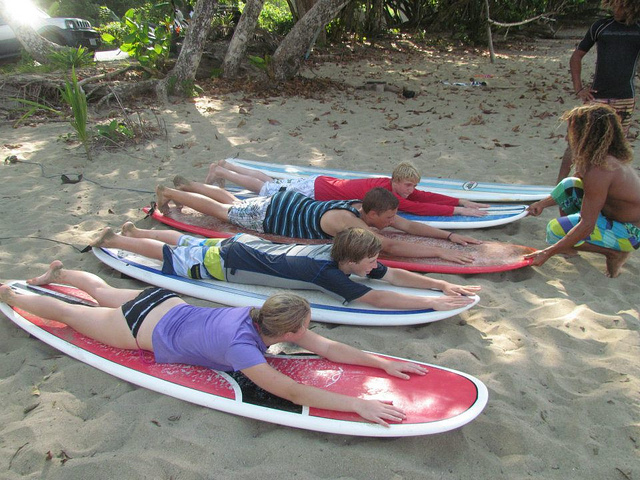 Workshop before getting in the water