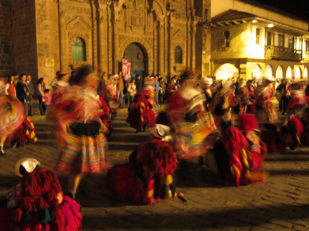 Residents of Cusco today celebrate their Quechua heritage through music and dance at a local folk festival and parade. 