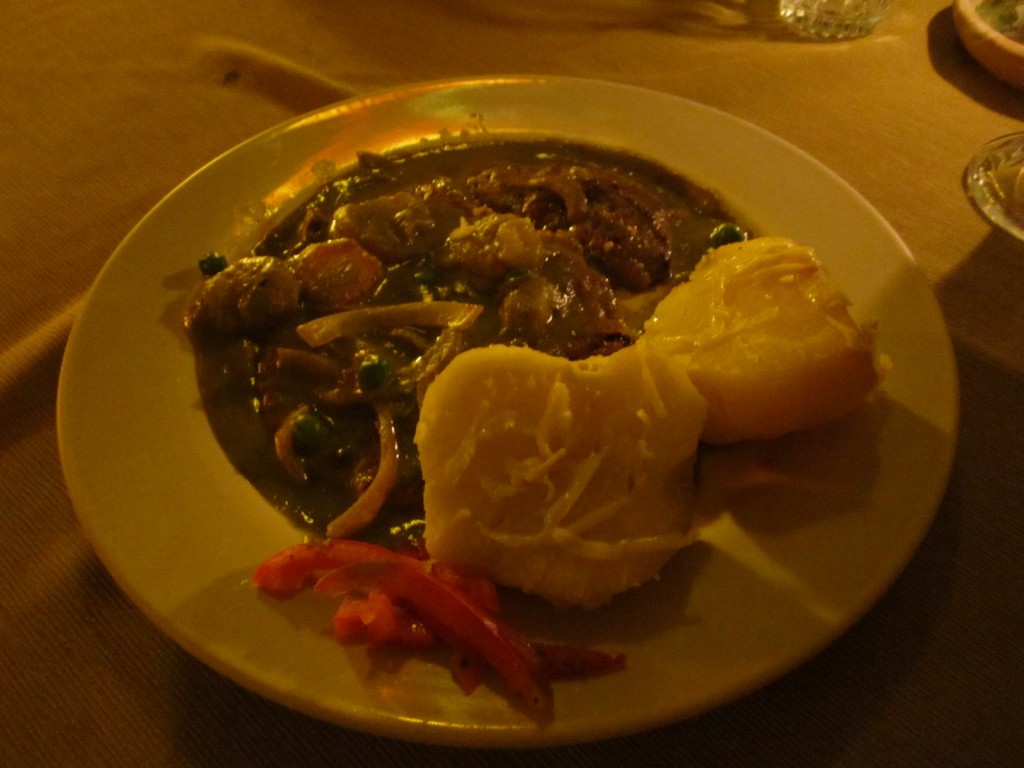 Gravy soaked Alpaca ... mmmm!