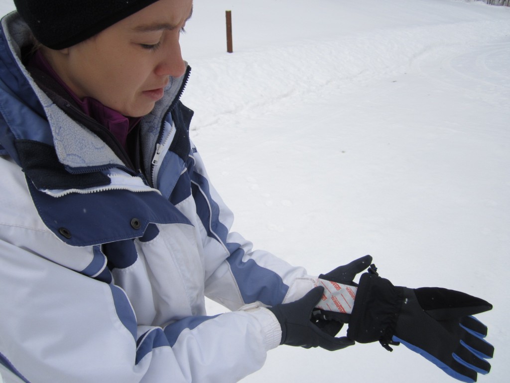 "Hand Warmer" packets are a life-saver to my always freezing hands.