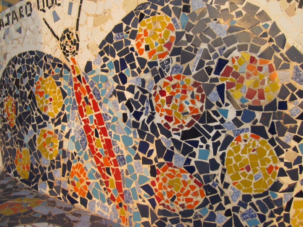Mosaic tiles Gaudi Barcelona Lima Park of Love Parque del Amor
